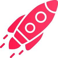 Inclined Rocket Creative Icon Design vector