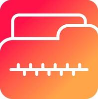 Zip Folder Creative Icon Design vector