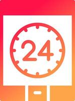 24 Hour Service Creative Icon Design vector