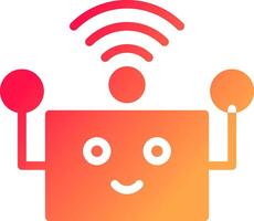 Robot Assistant Creative Icon Design vector