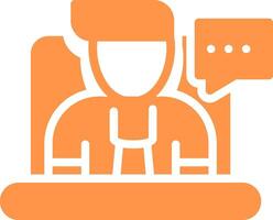 Online Interview Creative Icon Design vector
