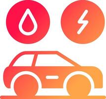 Hybrid Vehicle Creative Icon Design vector