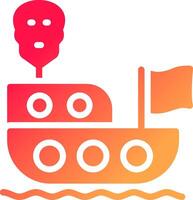 diseño de icono creativo de barco pirata vector