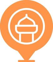 Mosque Pin Creative Icon Design vector