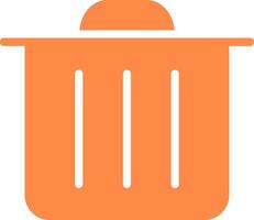 Trash Bin Creative Icon Design vector