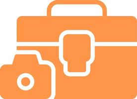 Camera Bag Creative Icon Design vector