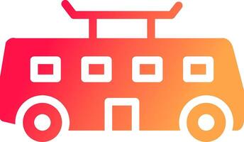 Tramcar Creative Icon Design vector