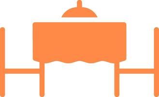 Valentines Table Creative Icon Design vector