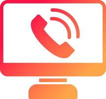 Phone Call Creative Icon Design vector