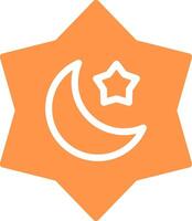 Moon And Stars Creative Icon Design vector