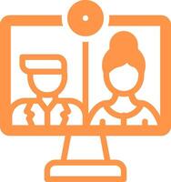 Online Interview Creative Icon Design vector
