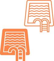 Swimming Pool Creative Icon Design vector