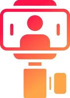 Selfie Stick Creative Icon Design vector