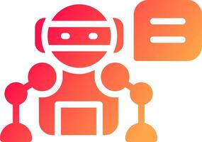 Smart Chat Bot Creative Icon Design vector