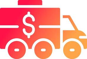 Bank Truck Creative Icon Design vector