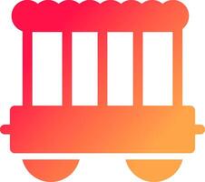 Circus Carriage Creative Icon Design vector