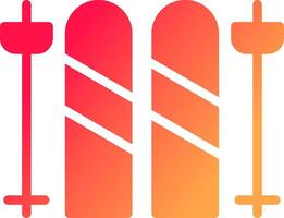 Skis Creative Icon Design vector