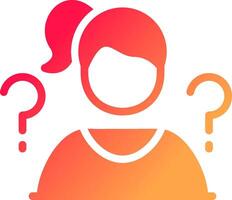 Confused Creative Icon Design vector