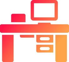 Office Desk Creative Icon Design vector