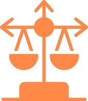 Balance Scale Creative Icon Design vector