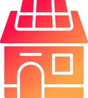 Solar House Creative Icon Design vector