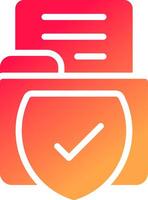 Secured Backup Creative Icon Design vector