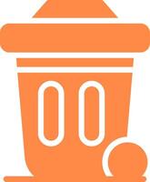 Dustbin Creative Icon Design vector