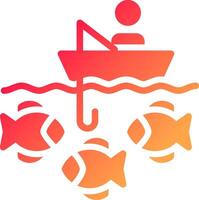 Boat Fishing Creative Icon Design vector