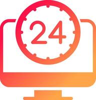 24 7 Monitoring Creative Icon Design vector