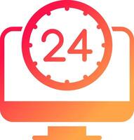 24 7 Monitoring Creative Icon Design vector