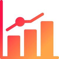 Growth Chart Creative Icon Design vector