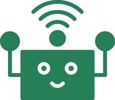 Robot Assistant Creative Icon Design vector