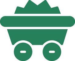 Mine Cart Creative Icon Design vector