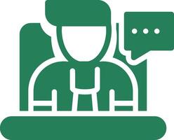 Online Interview Creative Icon Design vector