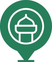 Mosque Pin Creative Icon Design vector