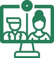 Online Interview Creative Icon Design vector