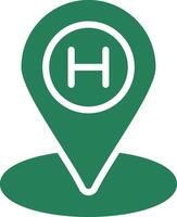 Helipad Creative Icon Design vector