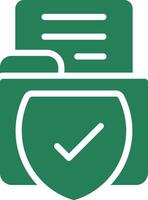 Secured Backup Creative Icon Design vector