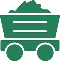 Mine Cart Creative Icon Design vector