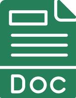 Doc File Format Creative Icon Design vector