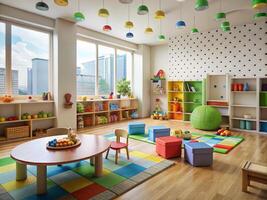 AI generated Children's playroom kid photo