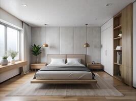 AI generated Bedroom style minimalist photo