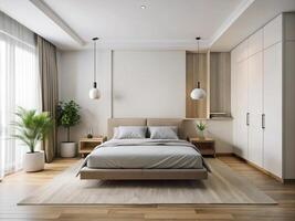 AI generated Bedroom style minimalist photo