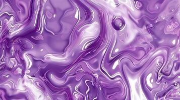 AI generated A digital art background of purple and white iridescent liquid, creating an abstract pattern with fluid shapes and shimmering reflections. Generated by artificial intelligence. photo