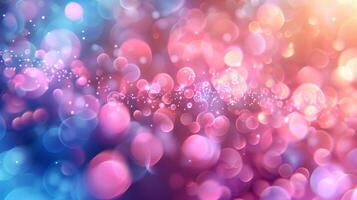 AI generated Beautiful pastel bokeh background. Bokeh pastel rainbow lights. Generated by artificial intelligence. photo