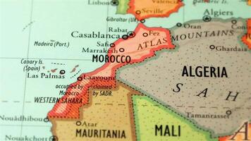Algeria outline nation country on world map video