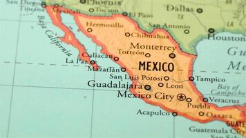 Mexico outline nation country on world map video