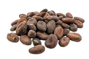 AI generated A stack of cocoa beans on a transparent background photo