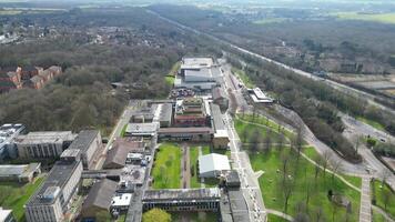 central Hatfield cidade e centro da cidade do hertfordshire, Inglaterra, Unidos reino. marcha 9º, 2024 video