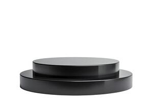 AI generated Abstract pedestal of black color on a transparent background photo